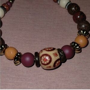 Bohemian Beaded Bracelet with Earthy Tones